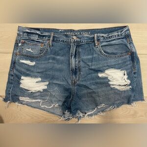 American Eagle Outfitters Distressed Blue Denim Jean Shorts
